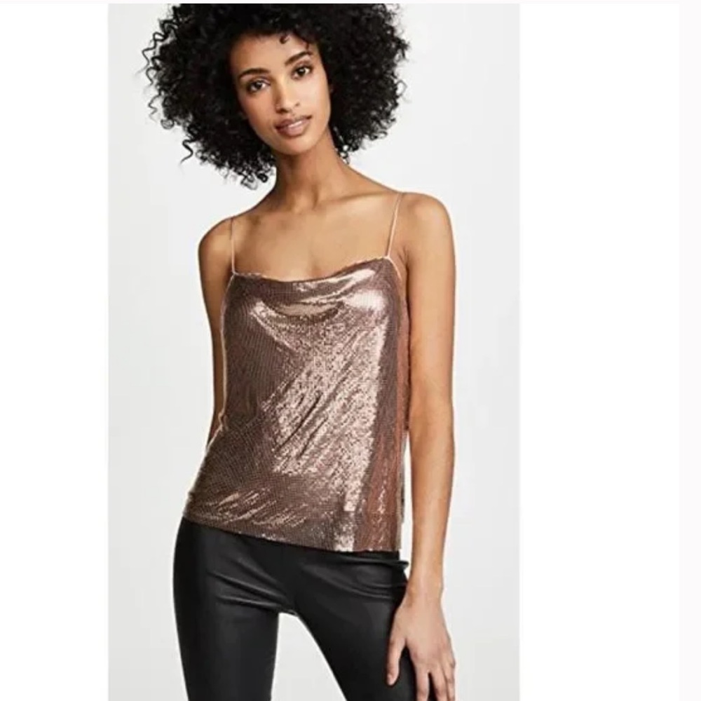 Alice + Olivia Harmon Chain Top - rose gold
